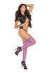 Neon Purple Thigh High Fishnet Stockings